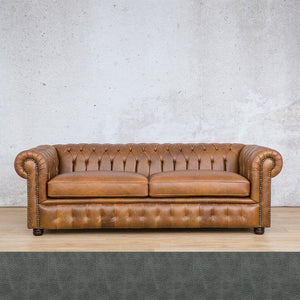 Chesterfield 3+2+1 Leather Sofa Suite Leather Sofa Leather Gallery Bedlam Blue Night 