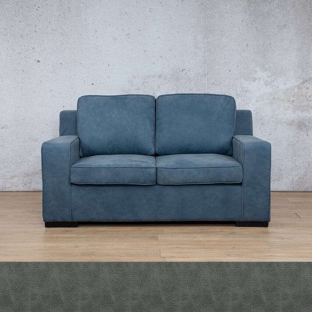 Rome 2 Seater Leather Sofa Leather Sofa Leather Gallery Bedlam Blue Night 