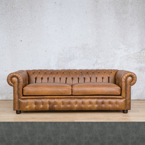 Chesterfield 3 Seater Leather Sofa Leather Sofa Leather Gallery Bedlam Blue Night 