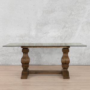 Belmont Glass Dining Table - 2.4M / 8 or 10 Seater Dining Table Leather Gallery 