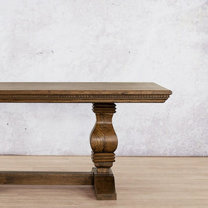 Belmont Fluted Wood Dining Table - 1.9M / 6 Seater Dining Table Leather Gallery 