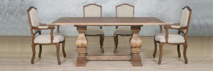 Belmont Wood Top & Duke 6 Seater Dining Set Dining room set Leather Gallery 
