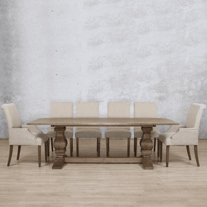 Belmont Wood Top & Baron 10 Seater Dining Set Dining room set Leather Gallery 