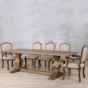 Belmont Wood Top & Duke 8 Seater Dining Set Dining room set Leather Gallery 