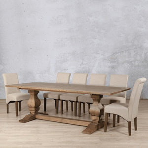 Belmont Wood Top & Windsor 10 Seater Dining Set Dining room set Leather Gallery 