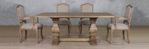 Belmont Wood Top & Duke 6 Seater Dining Set Dining room set Leather Gallery 