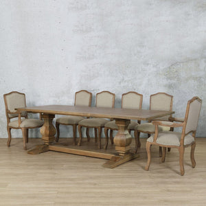 Belmont Wood Top & Duke 10 Seater Dining Set Dining room set Leather Gallery 