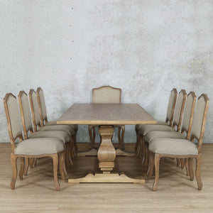 Belmont Wood Top & Duke 10 Seater Dining Set Dining room set Leather Gallery 
