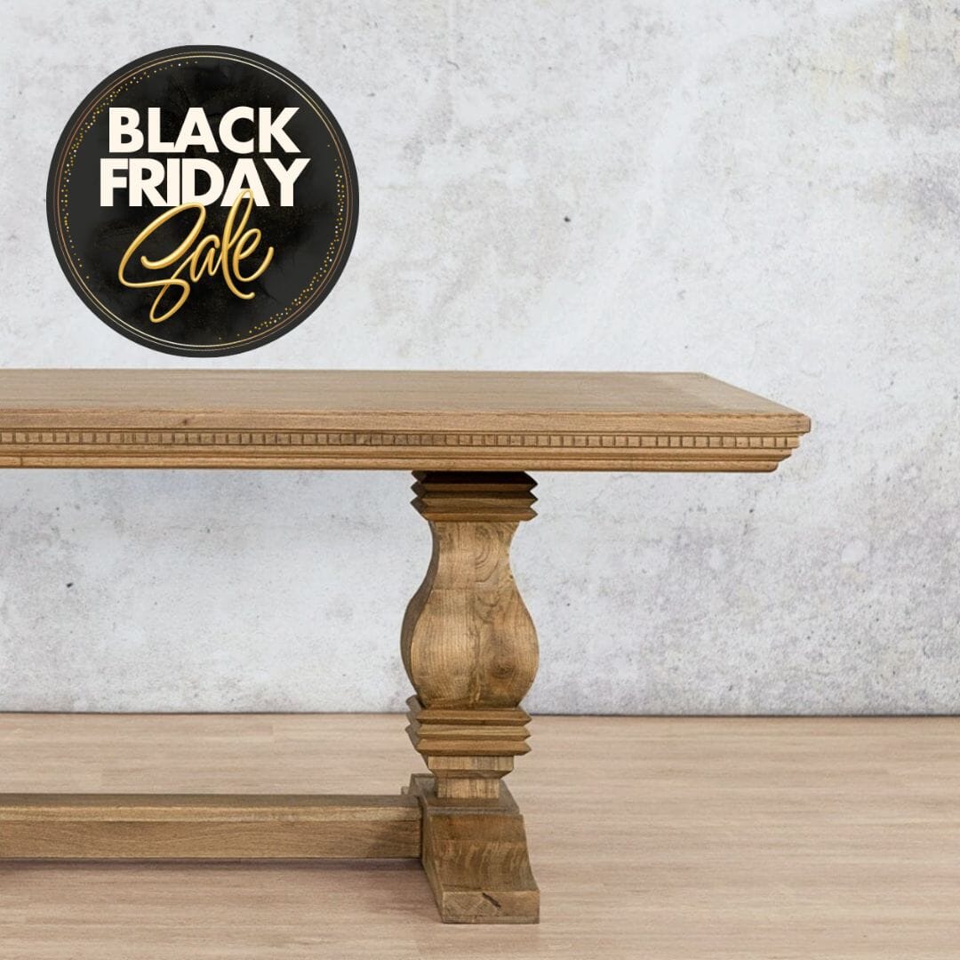 Belmont Fluted Wood Dining Table - 1.9M / 6 Seater - Available on Special Order Plan Only Dining Table Leather Gallery 