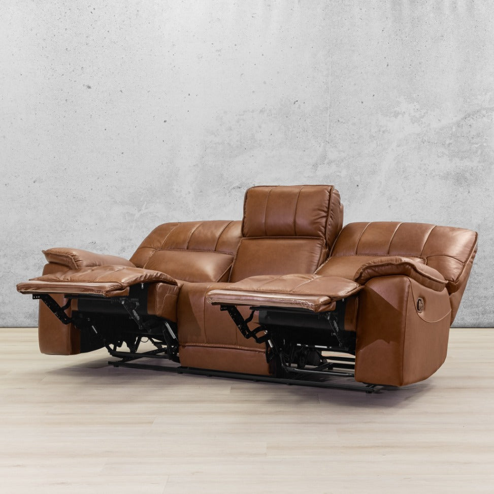 Bentley Leather Recliner 3 Seater Leather Recliner Leather Gallery -  Imperial Royal Walnut