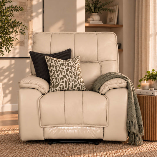 Bentley 1 Seater Leather Recliner Leather Recliner Leather Gallery  Beige-G
