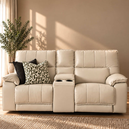 Bentley 2 Seater Leather Recliner Leather Recliner Leather Gallery BEIGE-G