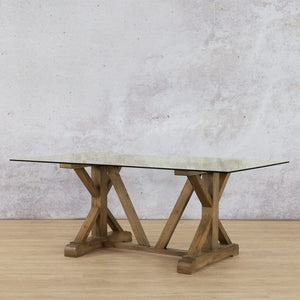 Berkeley Glass Dining Table - 2.4M / 8 or 10 Seater Dining Table Leather Gallery 