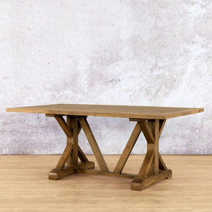 Berkeley Wood Dining Table - 2.4M / 8 or 10 Seater Dining Table Leather Gallery 