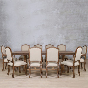 Berkeley Fluted Wood Top & Duke 10 Seater Dining Set Dining room set Leather Gallery 