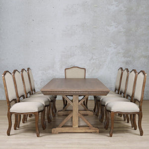 Berkeley Fluted Wood Top & Duke 10 Seater Dining Set Dining room set Leather Gallery 