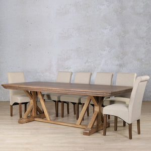 Berkeley Fluted Wood Top & Windsor 10 Seater Dining Set Dining room set Leather Gallery 
