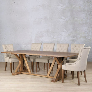 Berkeley Wood Top & Duchess 10 Seater Dining Set Dining room set Leather Gallery 