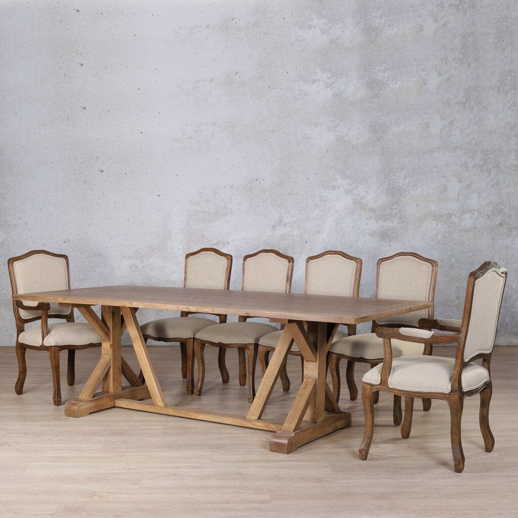 Berkeley Wood Top & Duke 10 Seater Dining Set Dining room set Leather Gallery 