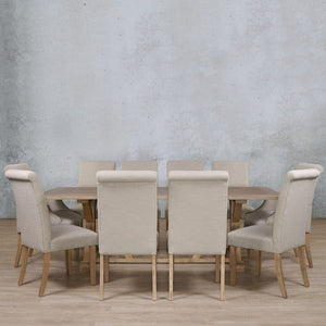 Berkeley Wood Top & Baron 10 Seater Dining Set Dining room set Leather Gallery 