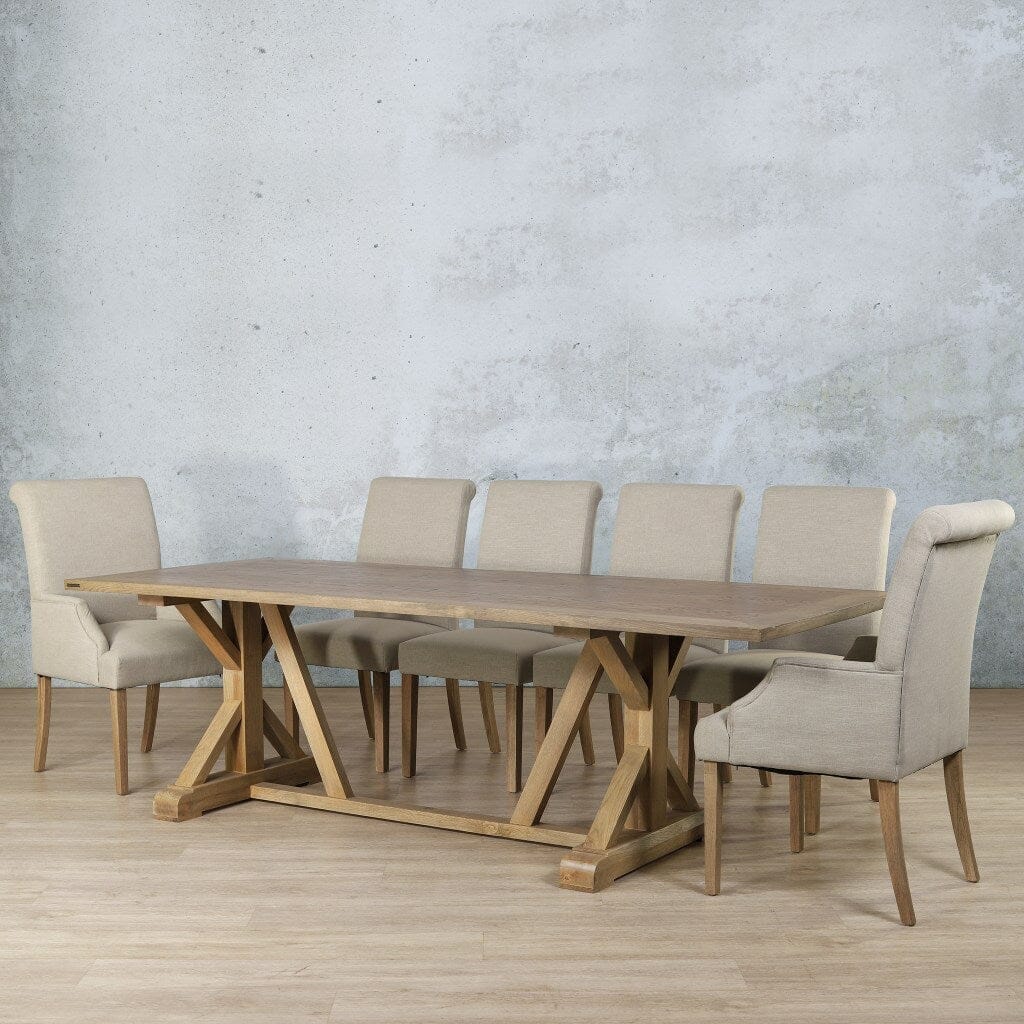 Berkeley Wood Top & Baron 10 Seater Dining Set Dining room set Leather Gallery 