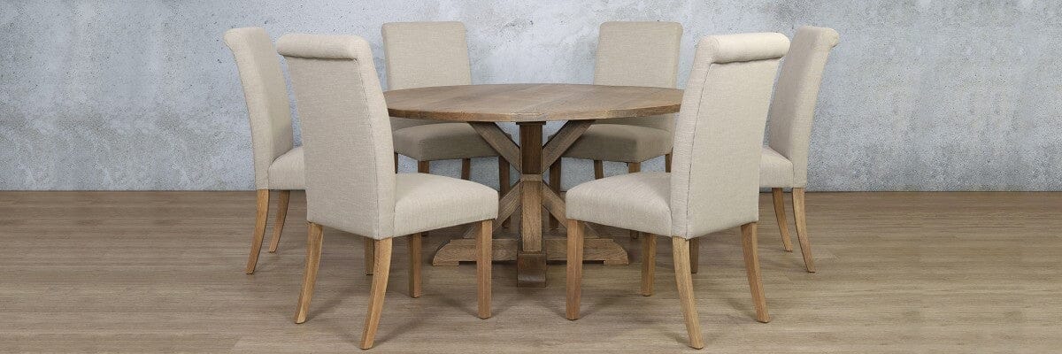 Berkeley Round 1500 6 Seater & Baron Dining Set Dining Table Leather Gallery 