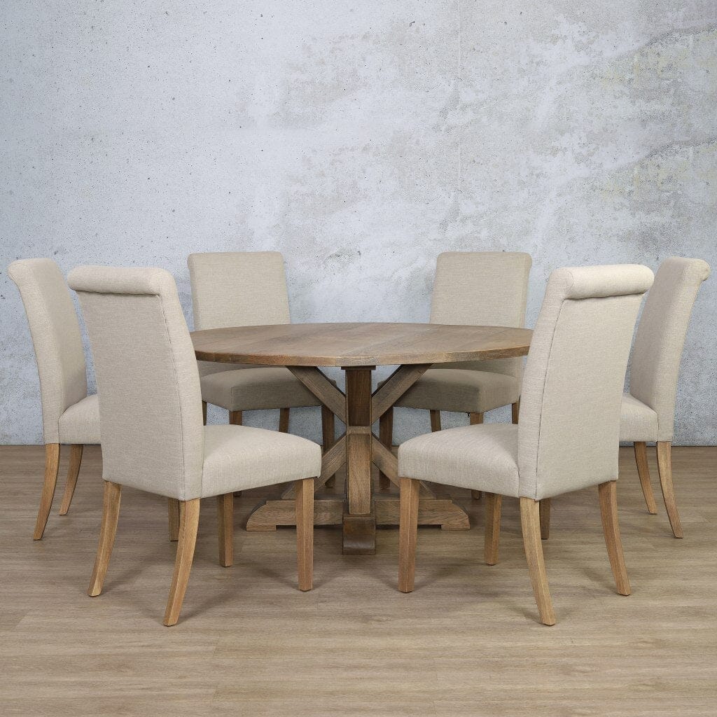 Berkeley Round 1500 6 Seater & Baron Dining Set Dining Table Leather Gallery 