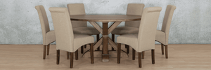 Berkeley Round 1500 6 Seater & Windsor Dining Set Dining Table Leather Gallery 