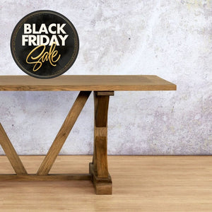 Berkeley Wood Dining Table - 1.9M / 6 Seater - Available on Special Order Plan Only Dining Table Leather Gallery 