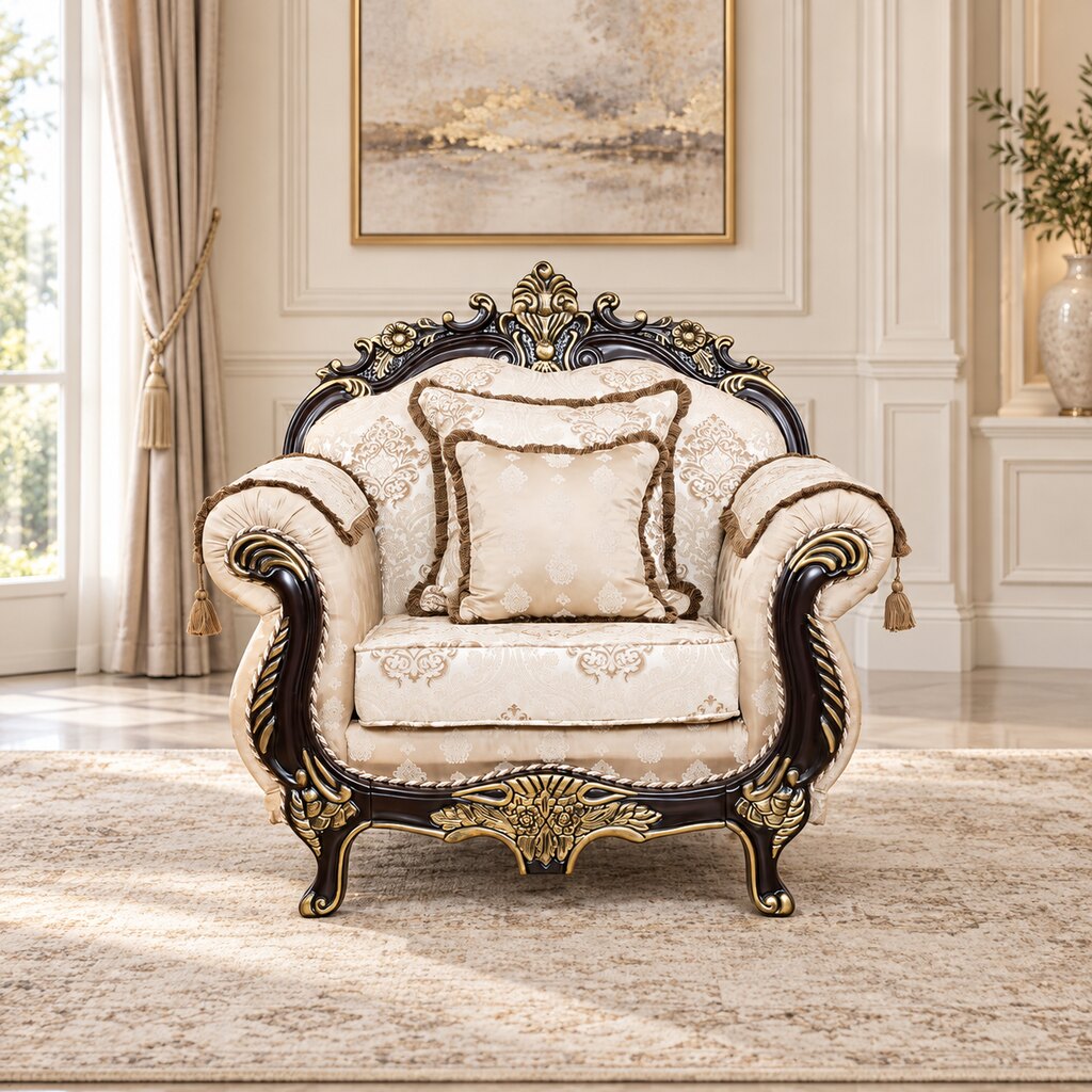 Berlin 1 Seater Fabric Sofa Fabric Sofa Leather Gallery Beige-B