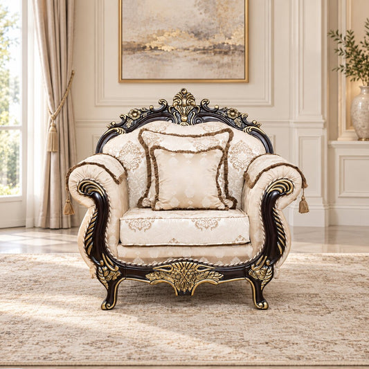 Berlin 1 Seater Fabric Sofa Fabric Sofa Leather Gallery Beige-B