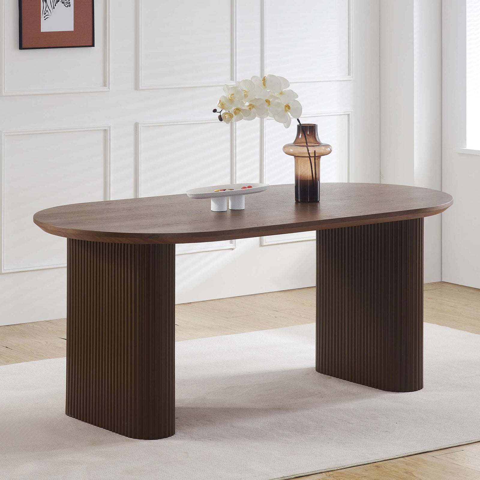 Bishop light dining table - walnut | Gallery Everyday by Leather Gallery
