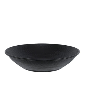Black Layne Hammered Bowl - Large Bowl Leather Gallery 