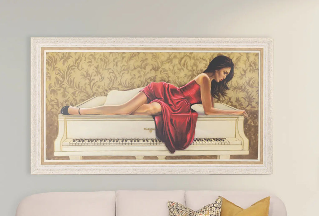 Explore the Elegance of the Women in Red Pian Lady Artwork, measuring 2220mm x 1220mm.
