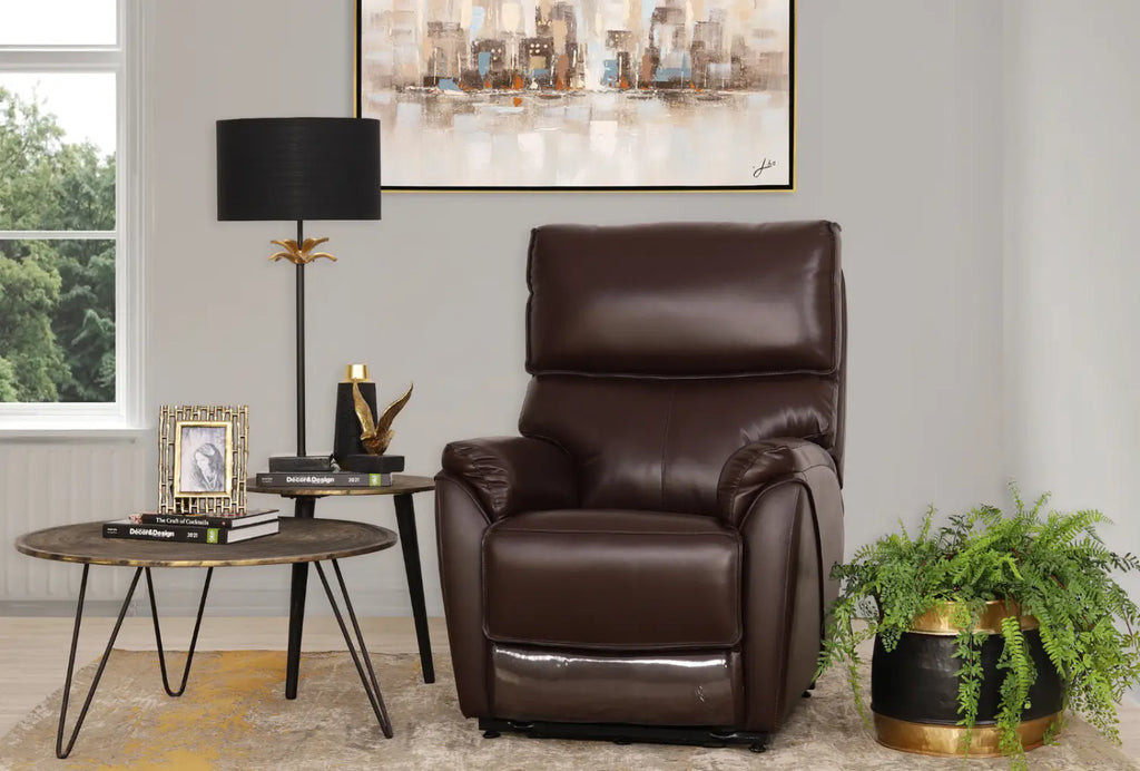 Upgrade your relaxation experience with the Kolbe Electric 1-Seater Recliner, offering lift & tilt functionality and luxurious leather.