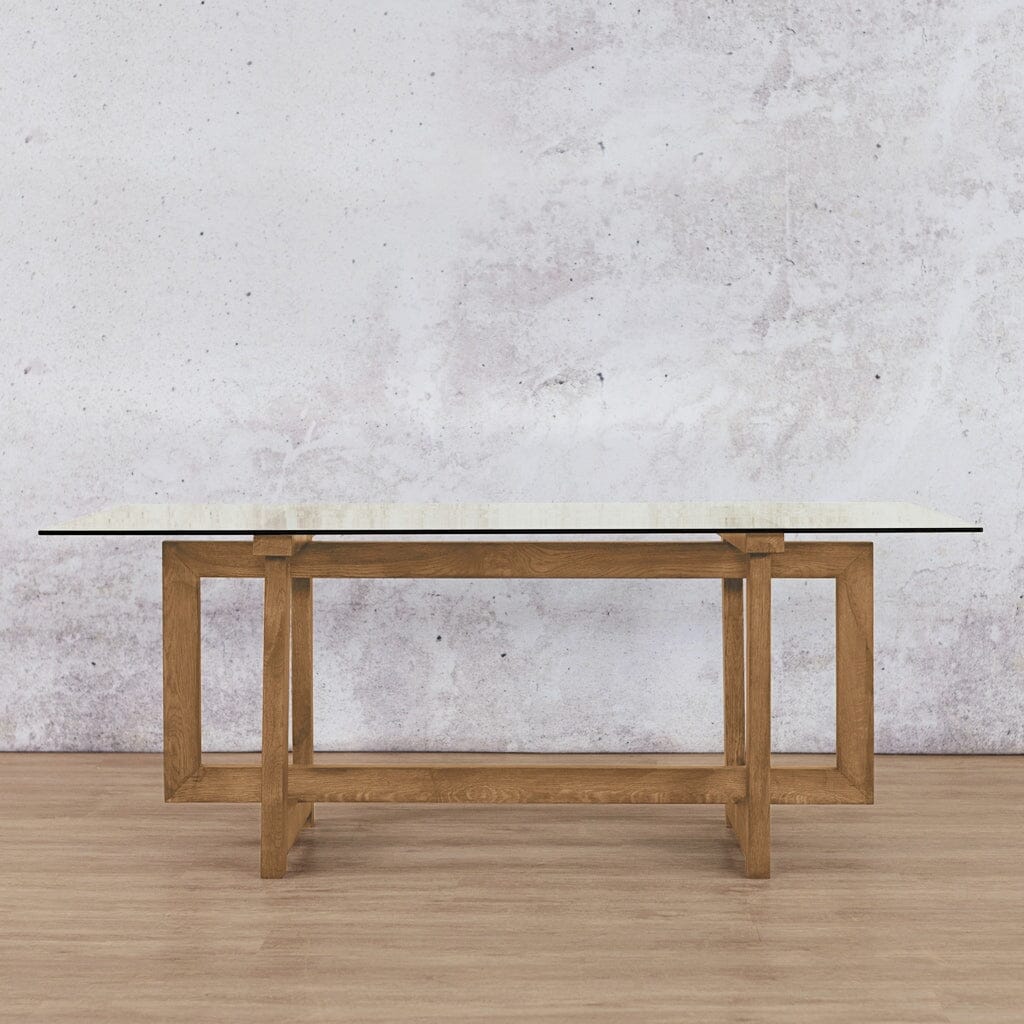 Bolton Glass Dining Table - 2.4M / 8 or 10 Seater Dining Table Leather Gallery 