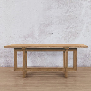 Bolton Wood Dining Table - 2.4M / 8 or 10 Seater Dining Table Leather Gallery Antique Natural Oak 