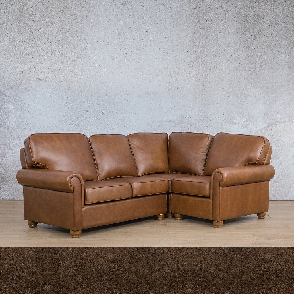 Salisbury Leather L-Sectional 4 Seater - RHF Leather Sectional Leather Gallery 