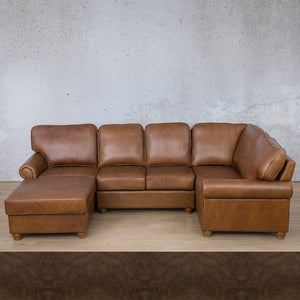 Salisbury Leather U-Sofa Chaise Sectional - LHF Leather Sectional Leather Gallery 
