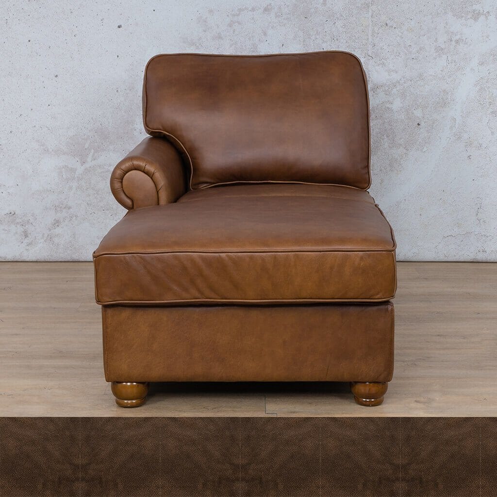 Salisbury Leather Chaise LHF Leather Armchair Leather Gallery 