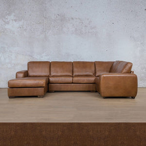 Stanford Leather U-Sofa Chaise - LHF Leather Sectional Leather Gallery 