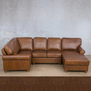 Salisbury Leather U-Sofa Chaise Sectional - RHF Leather Sectional Leather Gallery 