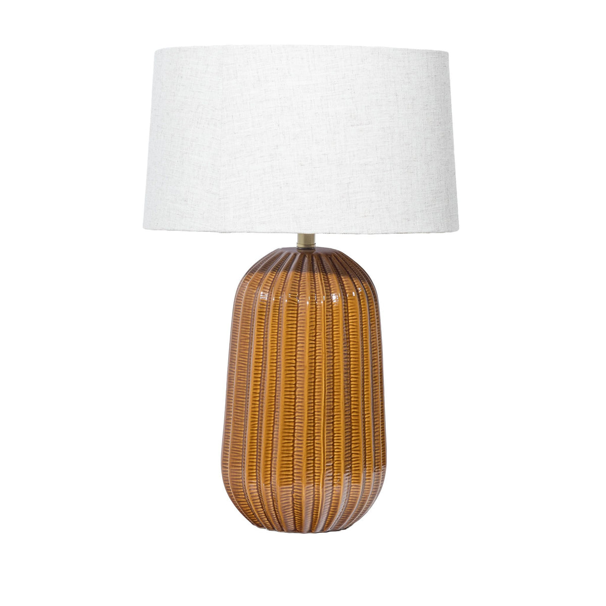 Cardón Table Lamp - Natural Linen Shade | Leather Gallery 