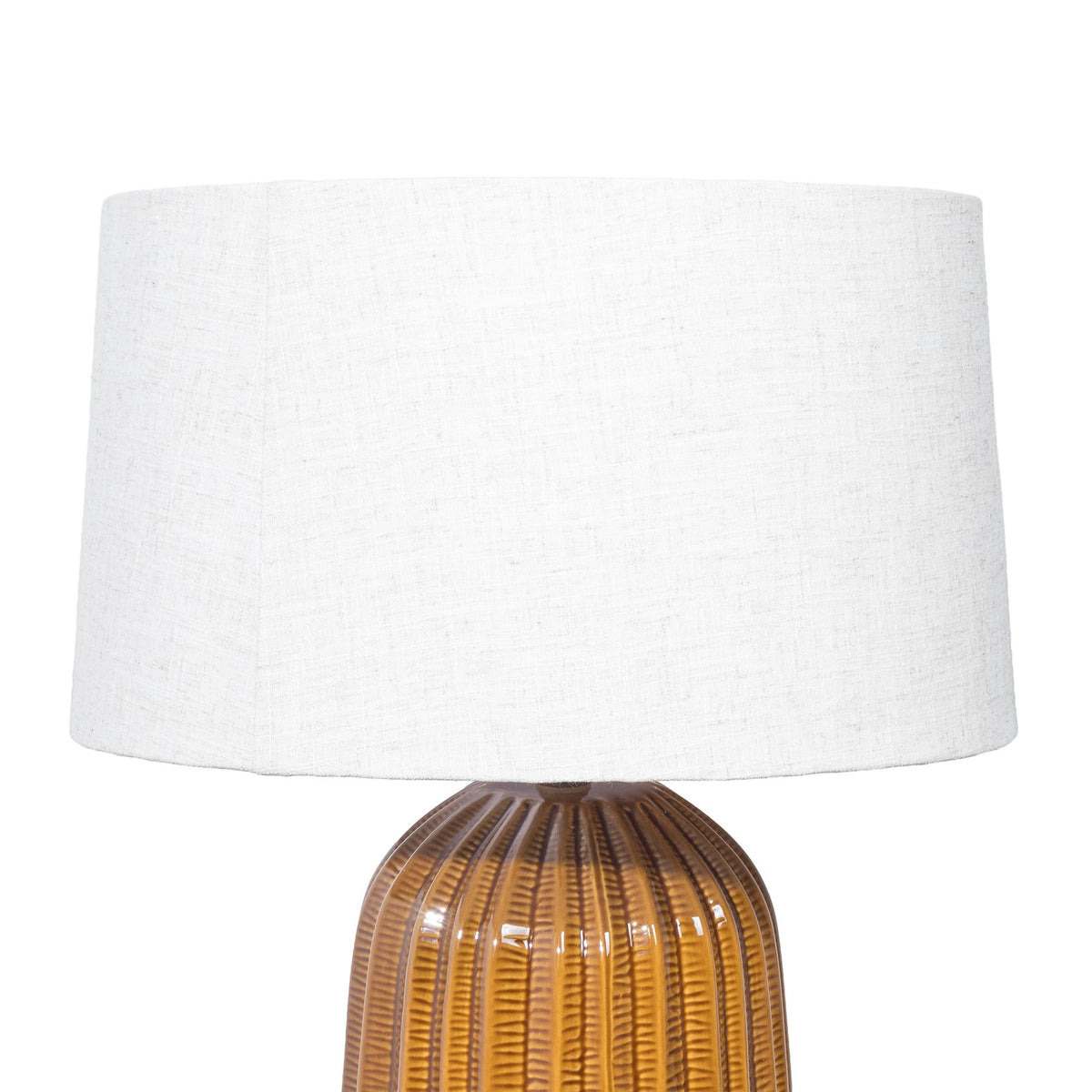 Cardón Table Lamp - Natural Linen Shade | Leather Gallery 