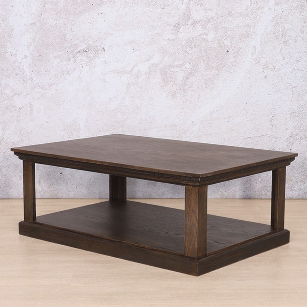 Charleston Coffee Table - 1200 - Antique Chocolate Coffee Table Leather Gallery 