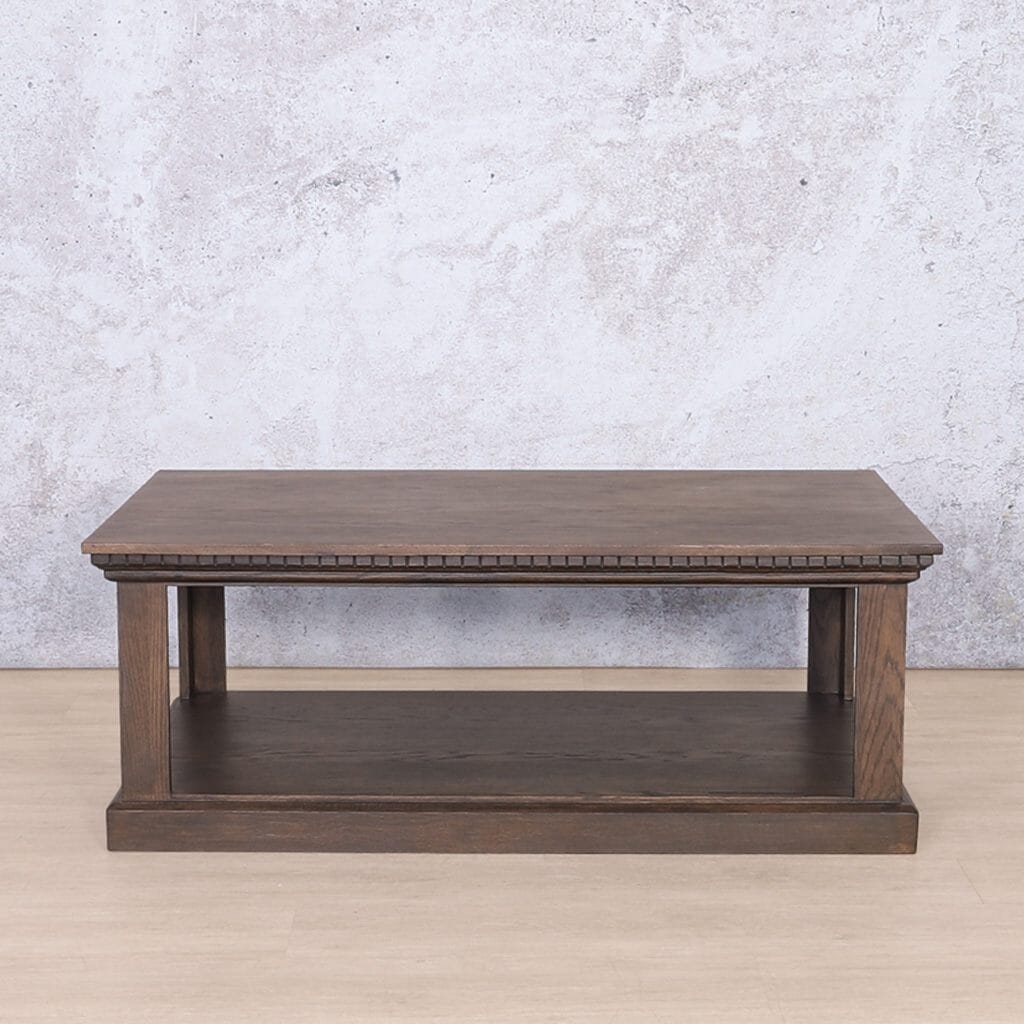 Charleston Coffee Table - 1200 - Antique Chocolate Coffee Table Leather Gallery 