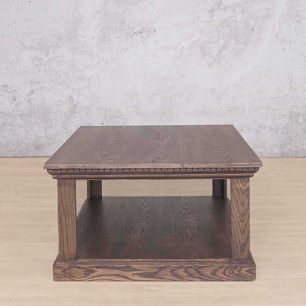 Charleston Coffee Table - 1200 - Antique Dark Oak Coffee Table Leather Gallery 