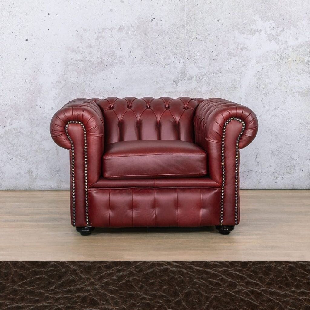 Chesterfield 1 Seater Leather Sofa Leather Sofa Leather Gallery Czar Chocolate 