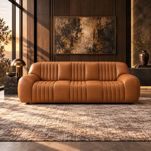 Cadence 3 Seater Leather Couch
