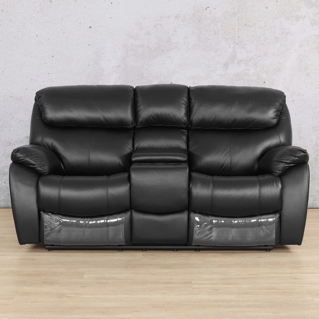Cairo 2 Seater Leather Recliner Home Theatre Leather Recliner Leather Gallery Black 